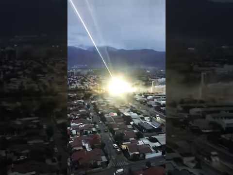 Laser Beam Strikes A House💥 #technology #space #laser #shorts #solareclipse #totalsolareclipse #sun