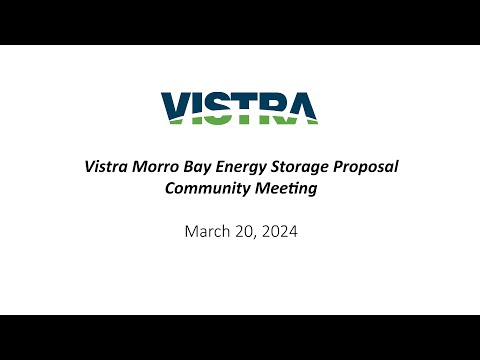 Morro Bay Energy Storage Community Meeting - March 20, 2024